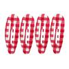 4 Piezas Pasadores para el Cabello de Niña Estampado a Cuadros Forma de Gota de Agua BB Clips Flequillo Cabello Lateral Pasadores Firmes Borde Metálico Resistente al Óxido Accesorios para el Cabello