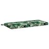 Bench Cushion SOEST 100percent Polyester Leaf Pattern 60 X 40 X 5 Cm