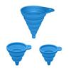 3Pcs Silicone Funnel Set Collapsible Kitchen Funnels Large Medium Small Funnels for Liquid Transfer Heat Resistant Bottling Kitchen Gadgets