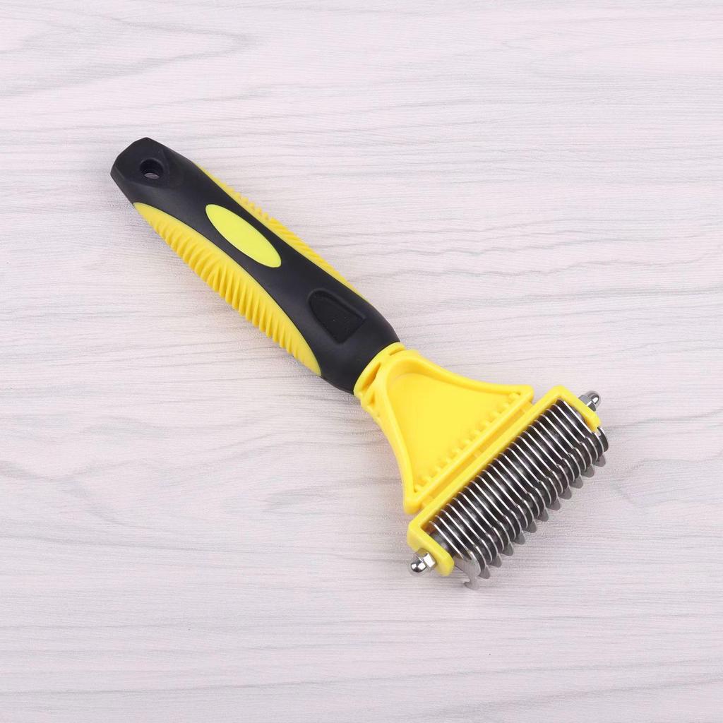 Double-Sided Pet Comb & Knot Rake for Dogs & Cats