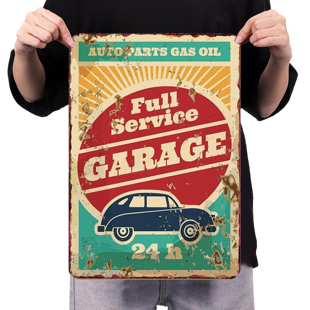 Vintage Garage Metal Tin Sign 2D Metal Wall Art Poster for Home Bar Decoration