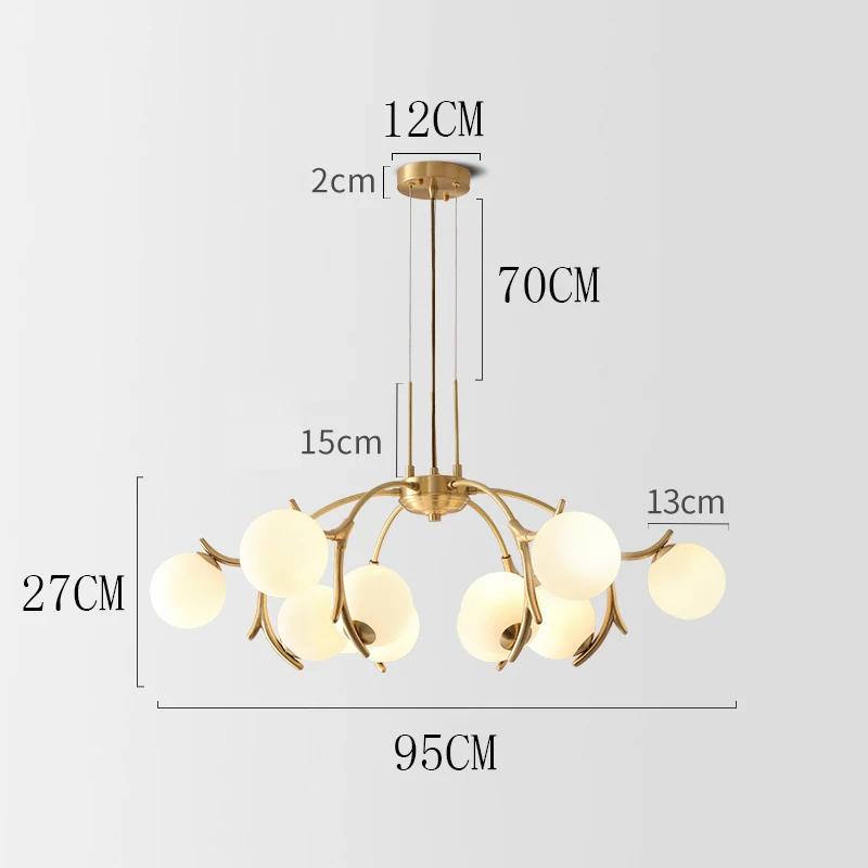 Nordic Luxury Living Room Pendant Magic Bean Spherical Home Decoration Bedroom Dining Room Fixtures Indoor LED Pendant Lighting