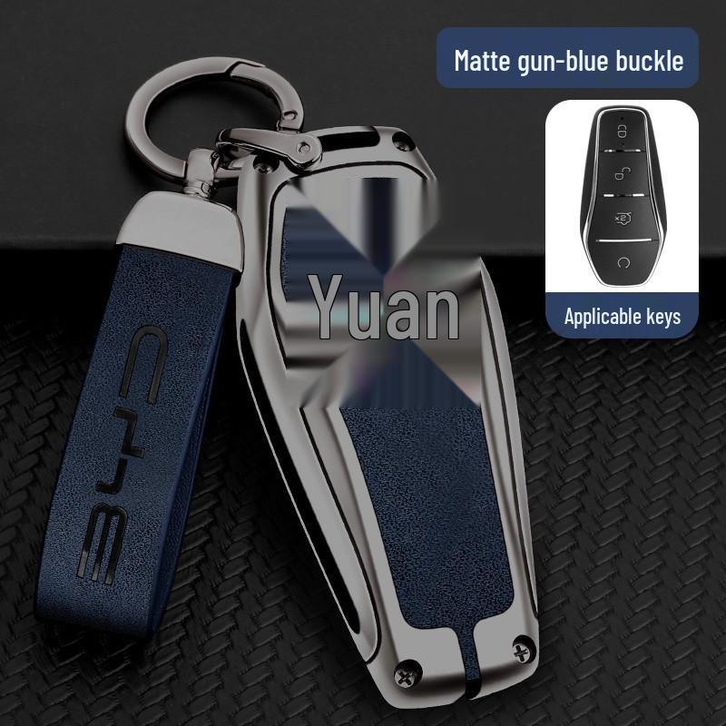 BYD Key Case Metal Shell: Anti-Lost Protection for Song PRO, Han, Tang, Song PLUS, Song MAX, Qin PRO Models.