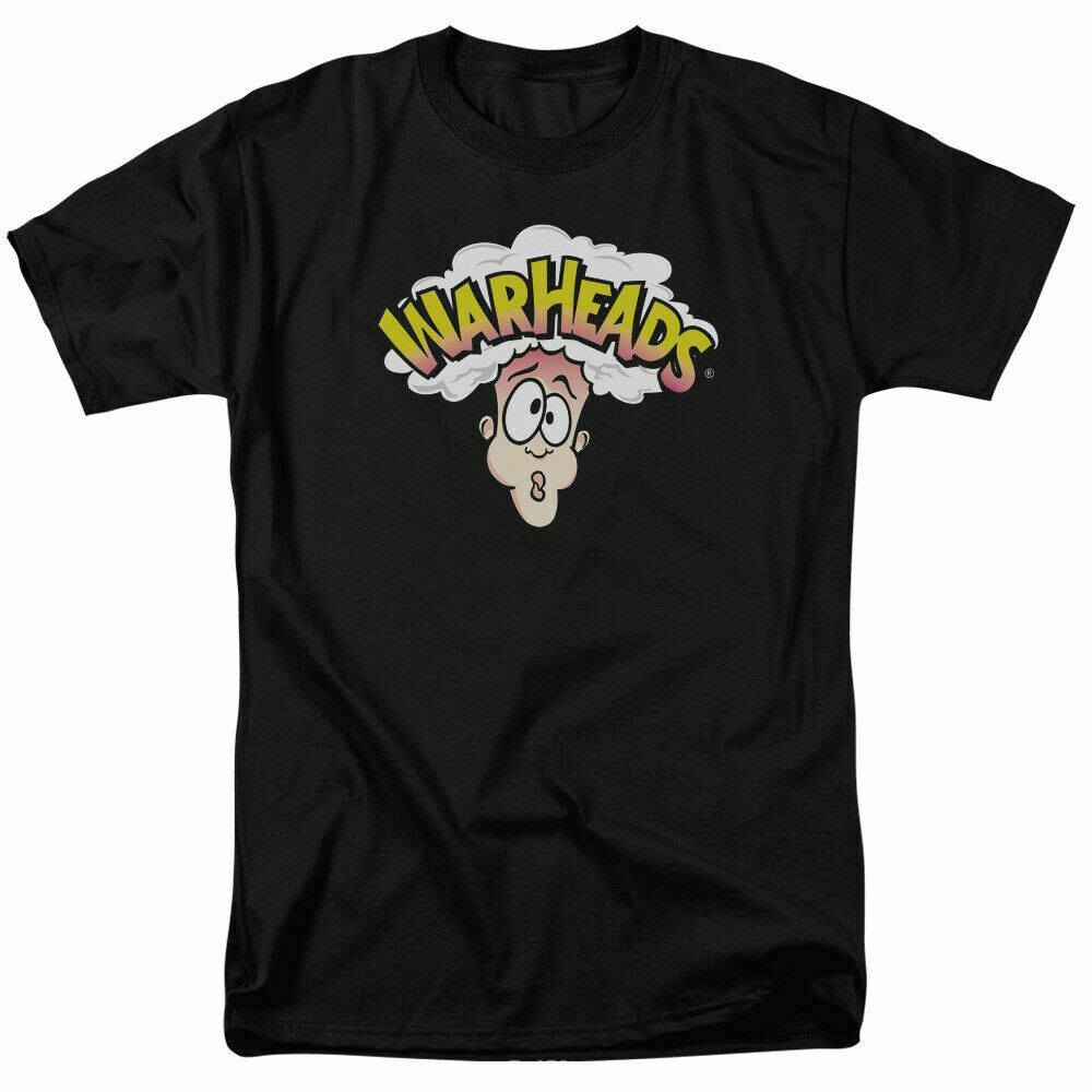 Warheads Logo T-shirt Mens Licensed Sour Candy Tee Black XL
