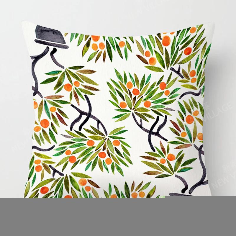 Home Decor Colorful Floral & Nature Pattern Pillow Covers Pattern Cushion Cover Suitable for Sofa Bedroom Car Pillow Cover