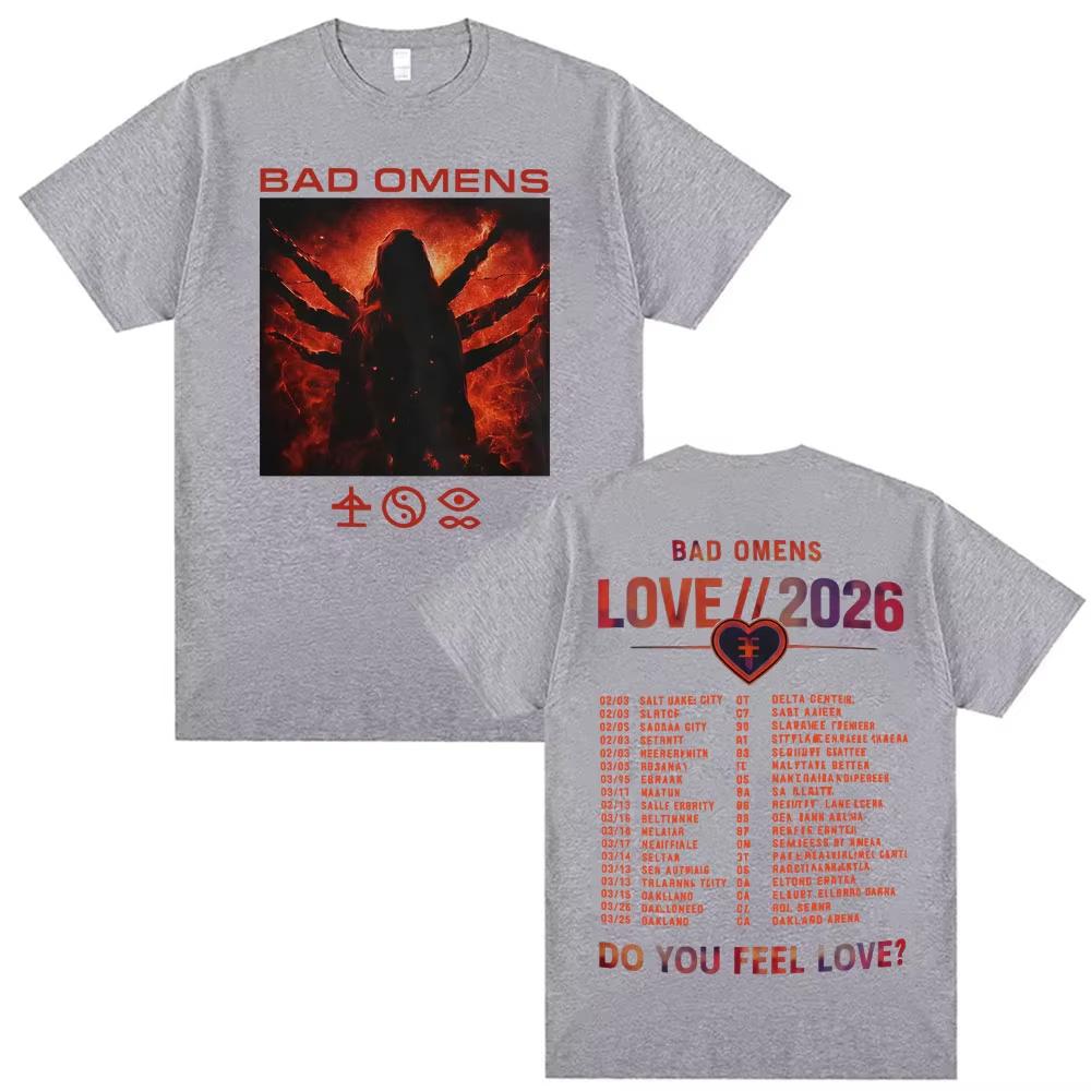 Band Bad Ounisexs Do You Feel Love Love 2026 Tour Merch T Shirt Unisex Clothes Fashion Vintage Tshirts Pure Cotton Fashion Tshirt