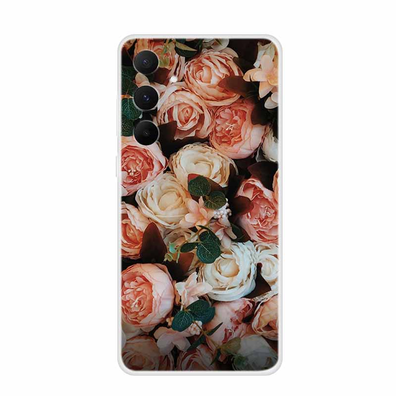 Colour Floral Phone Case for Samsung A05 A15 Clear Soft Case Silicone TPU Cover for Samsung Galaxy A25 A35 A55 Protective Funda