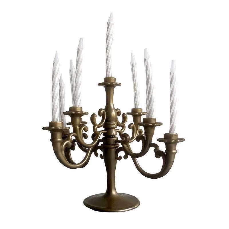 Kuchendekoration Kerzenständer Ornamente: Retro Europäischer Luxus für Geburtstage, Hochzeiten und Partys