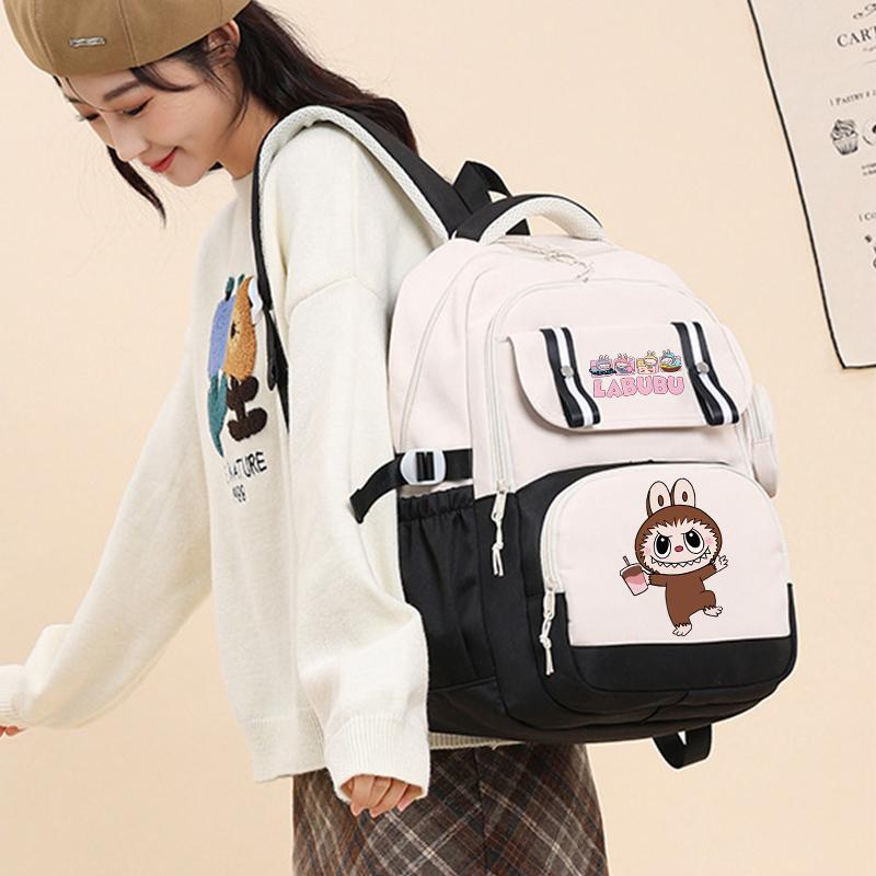 Cute Printed Backpack Teenager Student Shcoolbag Bookbag Knapsack Girl with Coin Purse Casual Bag Men Women Laptop Bag Mochila