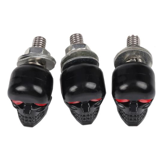 2Pcs Skull Bolt 3D Easy-Installation To Rust Electroplating Not Easy Design High Impact Resistant