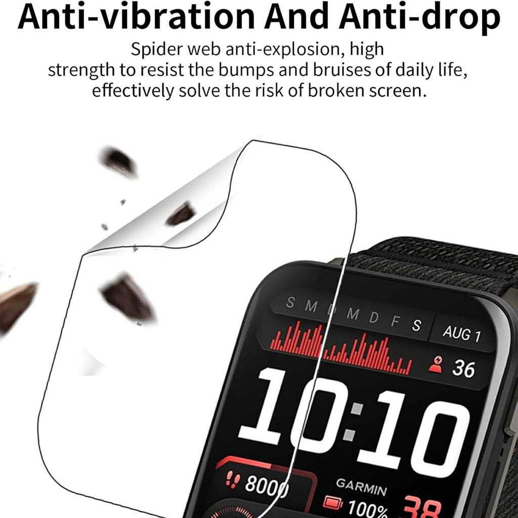 3Pcs For Garmin Venu X1 TPU Watch Screen Protector Anti Scratch HD Clear Hydrogel Film