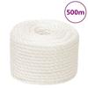 153059 vidaXL Work Rope White 12 Mm 500 M Polypropylene