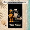 Beach TowelShaun the Sheep Custom Name Text Personalized Soft Towel for Beach Pool Indoor Home Decor Gift