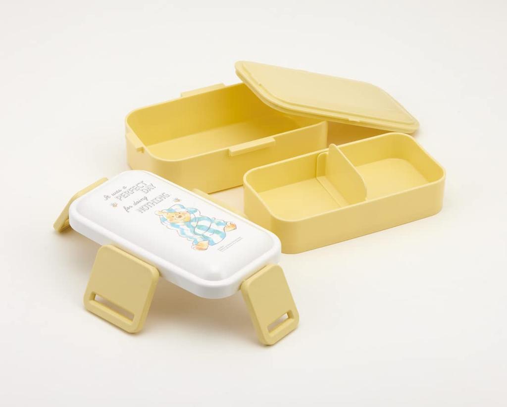 Skater Antibacterial Lunch Disney Fluffy Winnie the Made in Soft-Serving Dome-Shaped Lid, Two-Tier Box, 600ml, Pooh, Japan, PFLW4AG-A