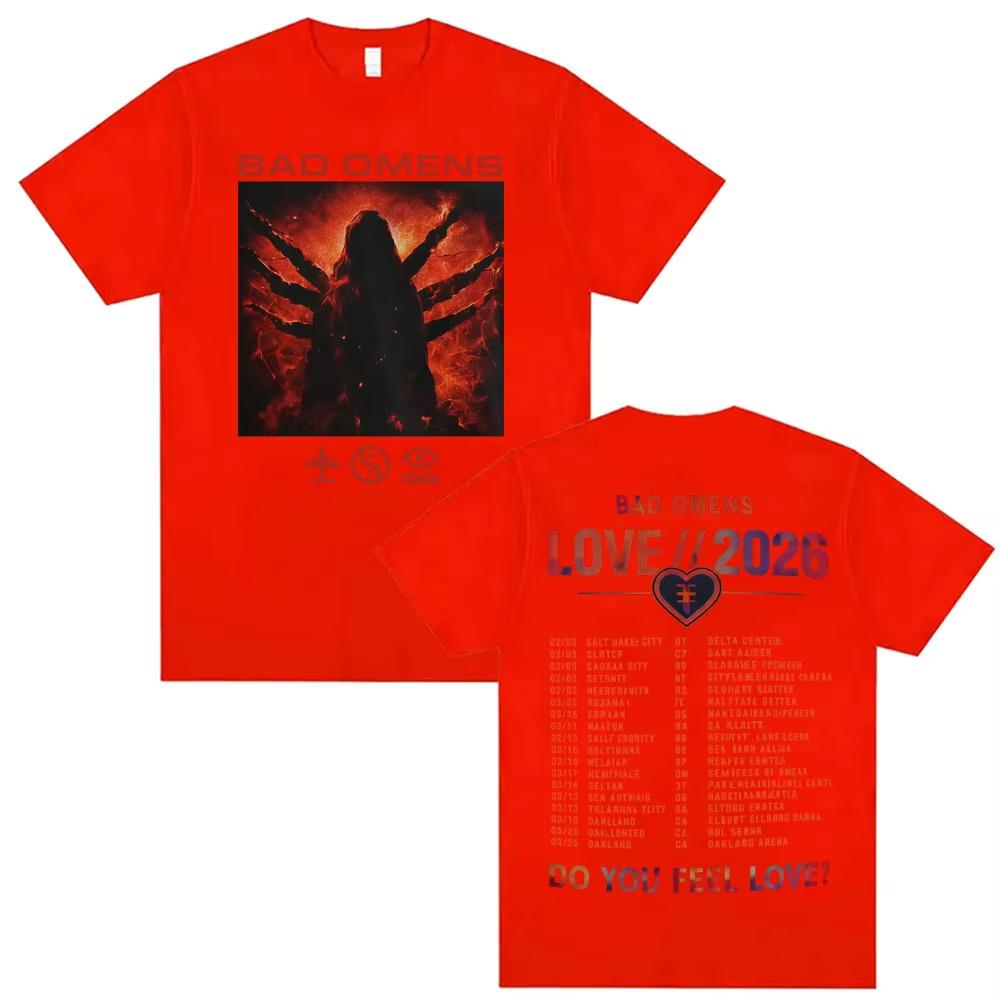 Band Bad Ounisexs Do You Feel Love Love 2026 Tour Merch T Shirt Unisex Clothes Fashion Vintage Tshirts Pure Cotton Fashion Tshirt