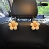2pcs Multi Functional Car Hooks, Seat Back Hooks Hidden Car Hooks In the Rear Seats, Cute Flower Hooks, Car Interior Accessories