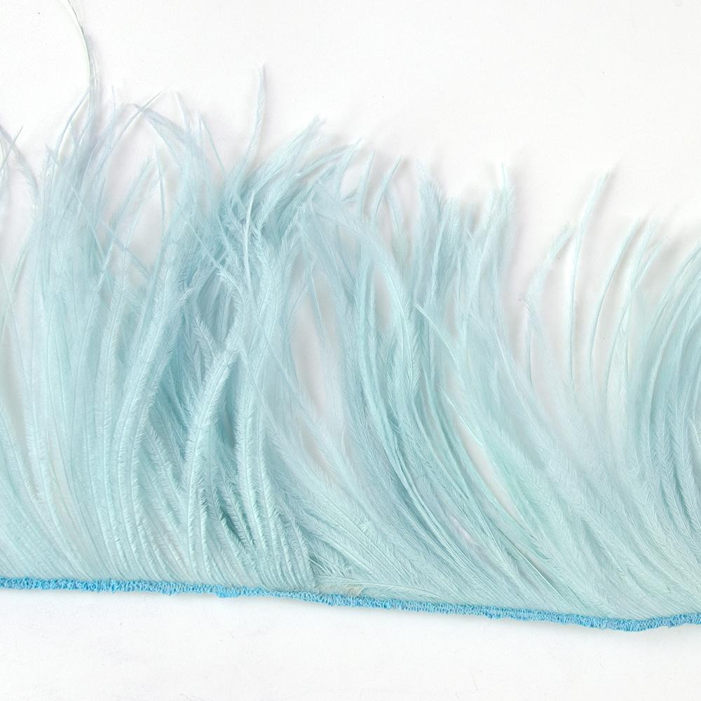 Feather1Meter Ostrich Feathers Fringe Trimming String 10-15/15-18/18-22cm Plumes Ribbon For Crafts Dress Sewing Accessories