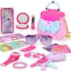 Girl Play House Beauty Toy Backpack Set, Simulated Makeup Jewelry Lipstick Model Children'S Toy