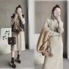 Medium and Long Turtleneck Sweater Skirt Women's Thickened Autumn and Winter Loose Bottoming Knitted Dress with Pullover Inside