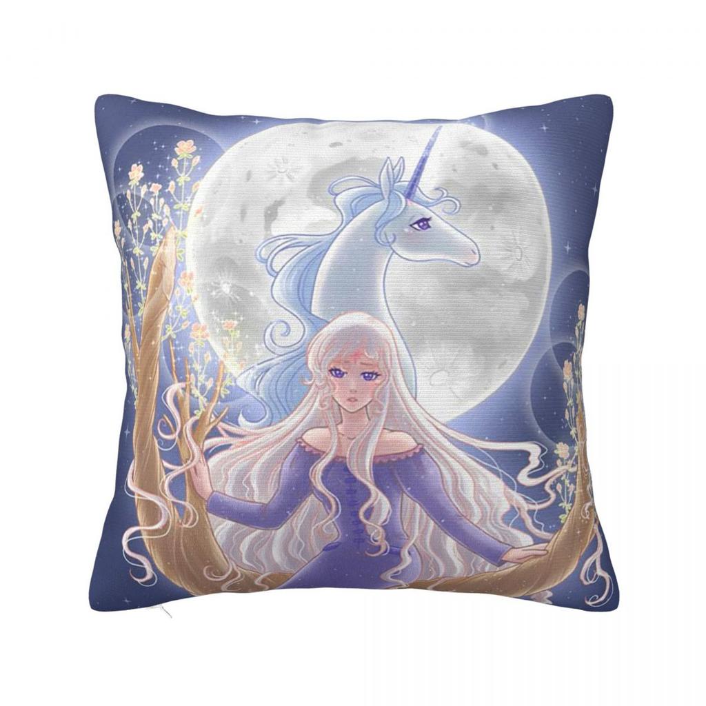 Lady Amalthea The Last Unicorn Animated Tv Movies  Square Pillowcase Cushion Cover Pillow Case Throw Pillow Cover for Home Car