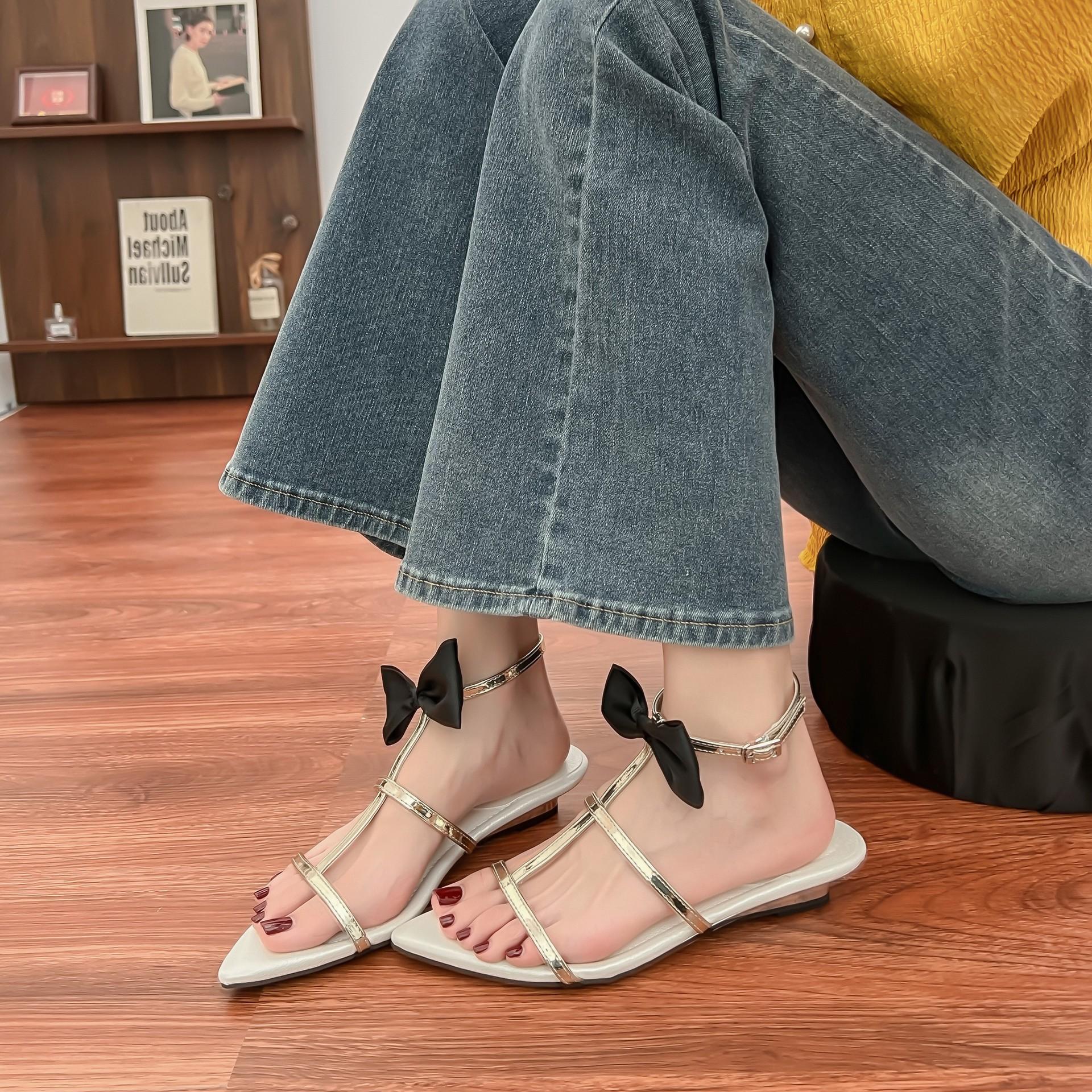 

Sandals women s summer sexy pointed toe slope heel cool slippers women s wear high-end versatile women s shoes breathable 35