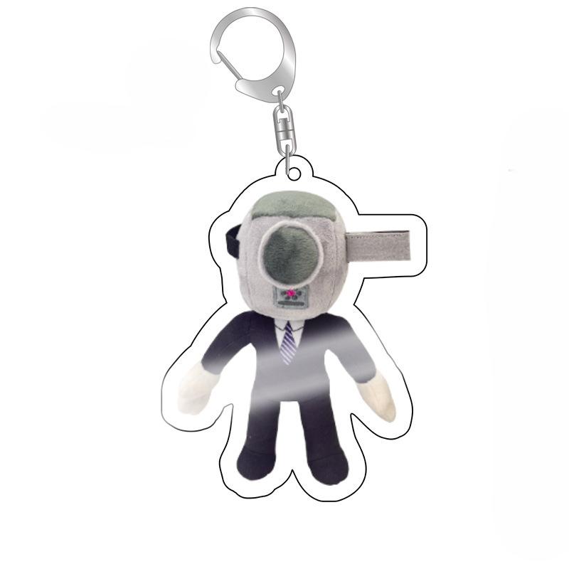 Skibidi Toilet Cameraman Speakerman Acrylic Products Keychain Funny Jewelry Friends Fans Gift Bag Charms Souvenir Accessorie