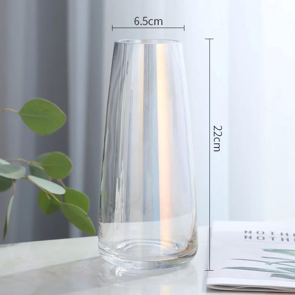 Scandinavian Glass Fresh Vase Arrangement Modern Minimalist Living Room Transparent Snow Willow Water Fresh