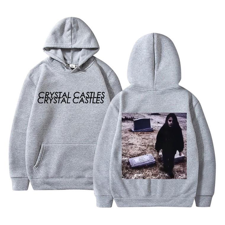 Kanada Band Crystal Castles Album II Cover Grafik Hoodie Herren Damen Gothic Punk Sweatshirt Herren Rock Übergroße Pullover Hoodies
