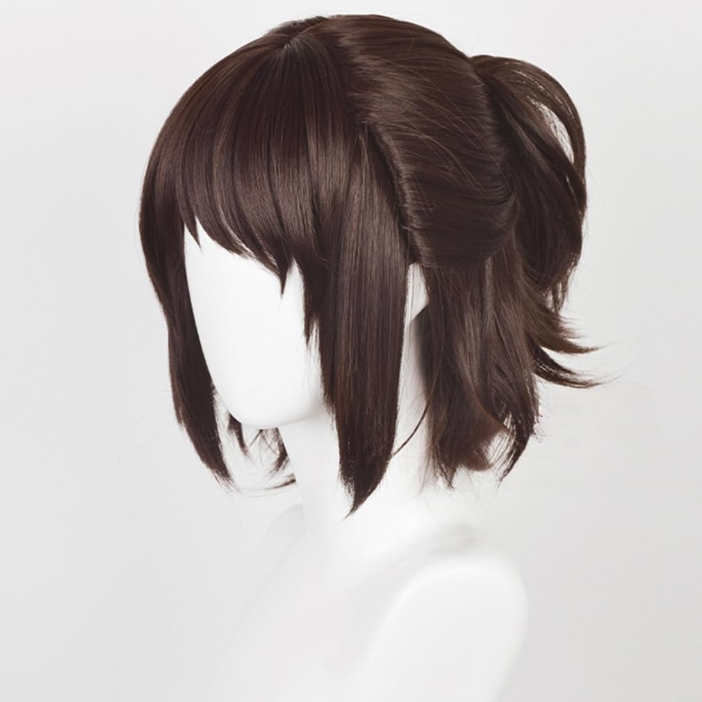 LAOBAO Hange Zoe Cosplay Ponytail Brown Disguise Costume Halloween Costume Wig, Wig, Heat-Resistant, Wig, Accessory, (Hange Zoe)