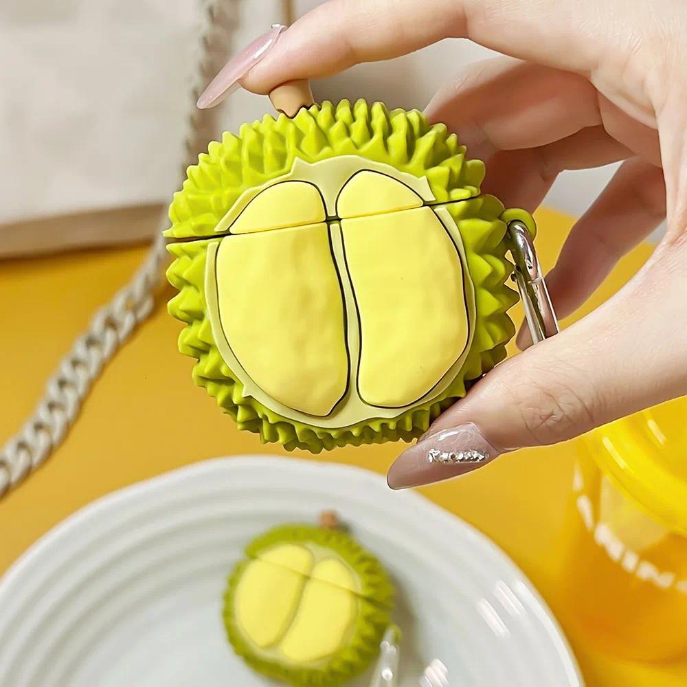3D Thailand Durian Creative Earphone Case for AirPods Pro 1 2 3 4 Cartoon Silicone Cover for AirPods Pro Pro2 Shell