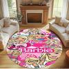 Barbie Print Round Rug, Washable Floor Carpet, For Entryway Dorm Laundry Room Office Study, Home Decor Birthday Christmas Gift