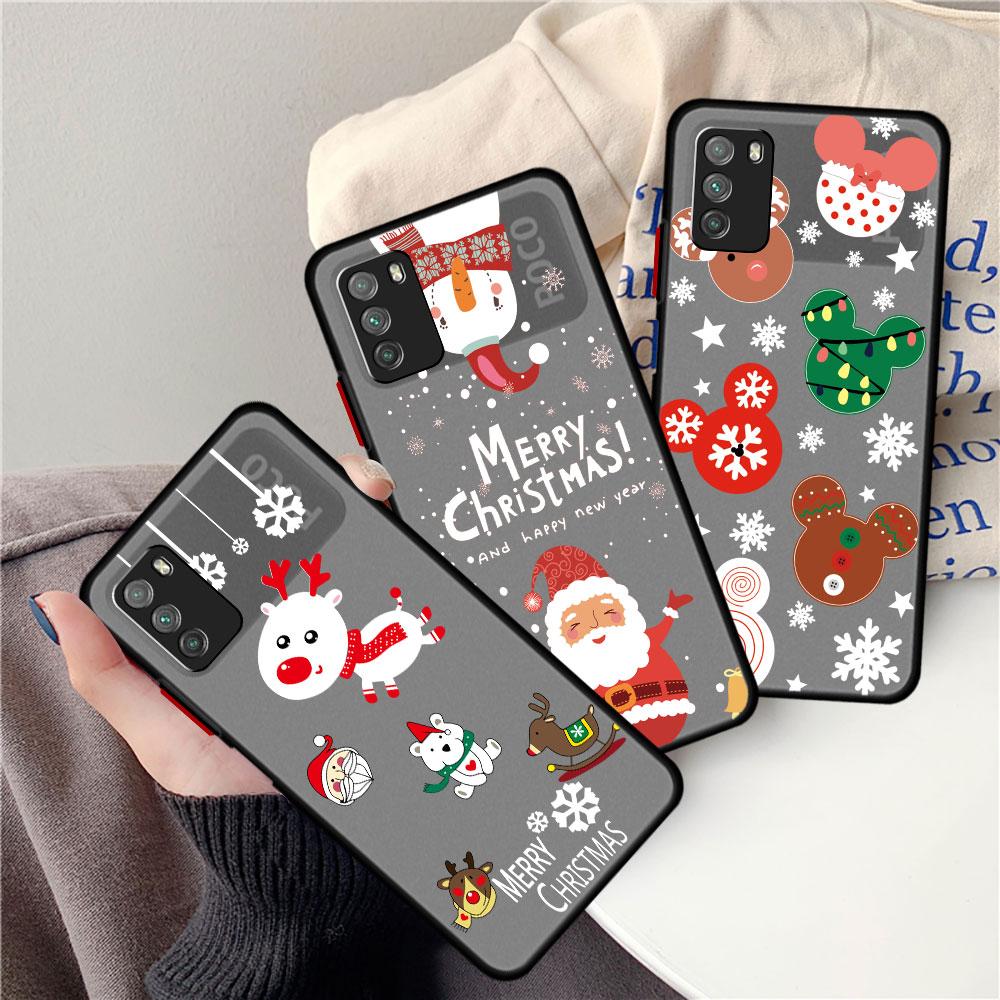 Christmas Doll Deer Case For Xiaomi Mi Poco X3 NFC M3 11 10 12 9T 11T 10T Pro Note 10 Lite Matte Hard Phone Covers