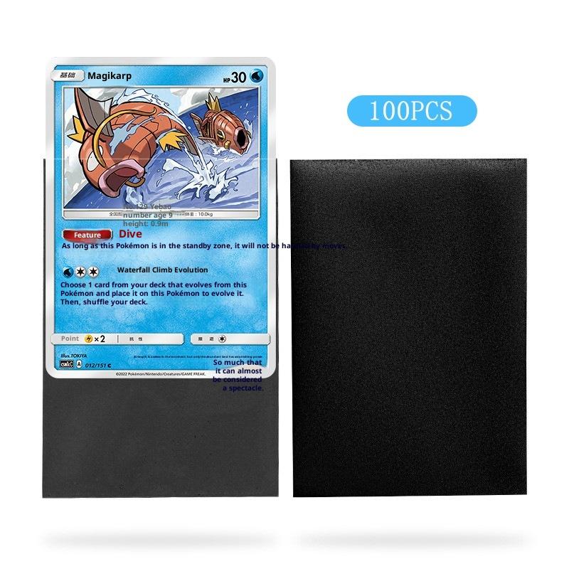 100 ks prémiových obalů na karty Matné obaly na karty Kompatibilní s Mtg Pokemon Trading Cards a Sport Standardní velikost deskové hry