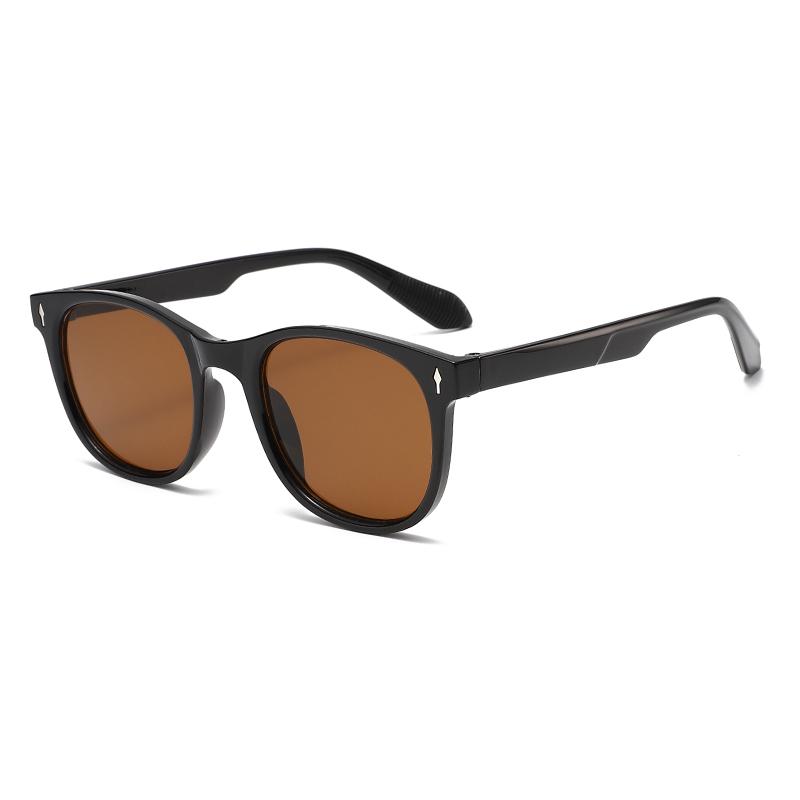Classic Round Sunglasses for Men Women, Black Frame UV400 Fashion Casual SunGlasses