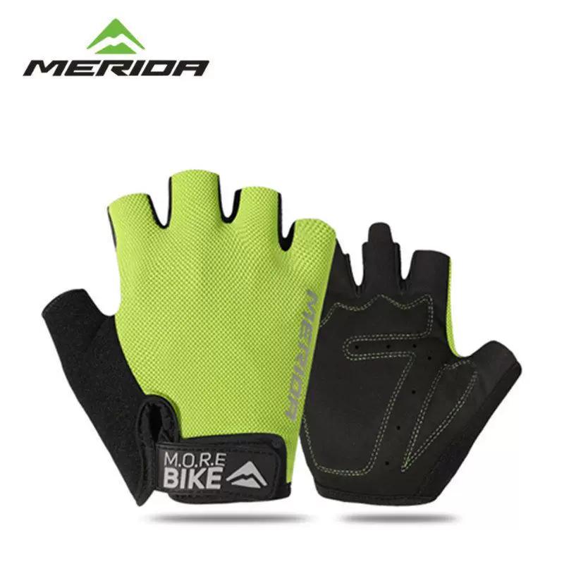 Merida Genuine Cycling Sports Half-Finger Gloves Shock-Absorbing Mountain Road Bike Short-Finger Cycling Gloves