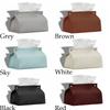 Desktop Bathroom PU Leather Paper Towel Dispenser Napkin Box Wipes Storage Case Tissue Holder