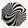 1pc Abstract spiral design Automatic Folding Umbrella, Portable & Foldable Design with 8 Ribs, Casual Outdoor Accessory Halloween and Christ