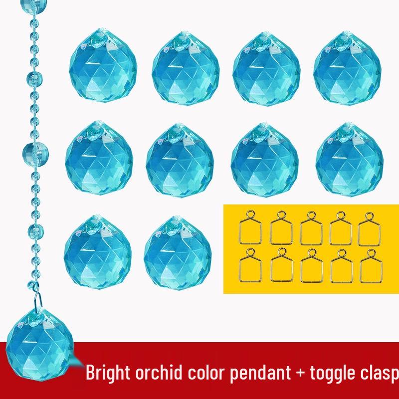 Transparent Crystal Bead Door Curtain for Wedding Decoration - DIY Hanging Partition with Feng Shui Elements, No Punching Required.