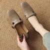 Retro Women High Heels Casual Soft Sole Square Toe Slip on Shoes Elegant Medium Heel Women's Shoes Lightweight Loafers Shoes