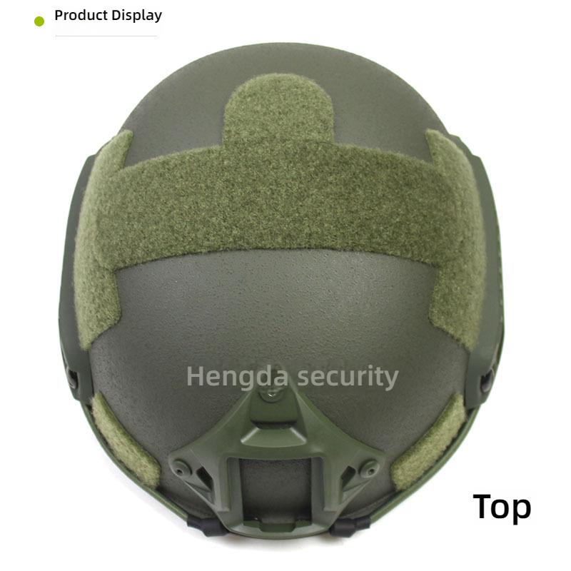 Casco Tattico FAST in Fibra di Vetro, Leggero 1.5kg, Imbracatura Interna Wendy, Guide Laterali Aggiornate, Regolabile 57-61cm per Softair CS Caccia
