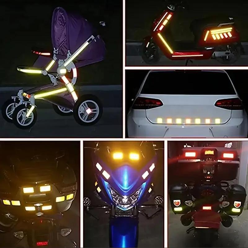 10PCS warning car reflective sticker body decoration sticker reflective film