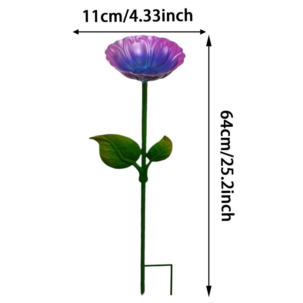 

Bee Baths For Garden Colorful Bird Feeder Metal Stakes Standing Bee Feeder For Hummingbird Drinking Yard Balcony Patio Deck фіолетовий