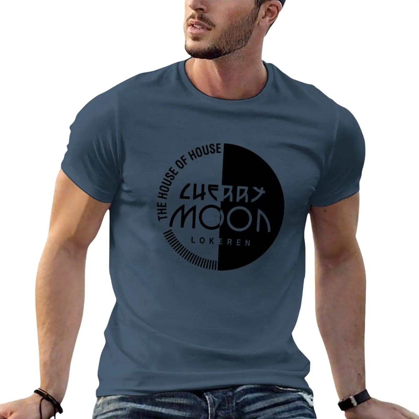 

Blanks Customs Customizeds Oversized T Shirt Men Cherry Moon Lokeren T-Shirt Men Clothing Sumemr Funny Style Cotton New fashion XL