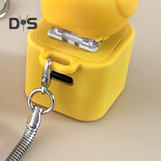 1/2/3 stk Ducky Caps nøkkelring Fidget Toy Sounding Pendant Stress Reliever Duck Keyboard Fidget Toy nøkkelring
