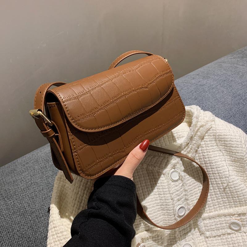 Bag Women's New Fashionable Crocodile Pattern Shoulder Underarm Bag Versatile Messenger Bag