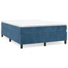 Cadre de lit avec matelas - Maison Exclusive - Velours bleu foncé - 140x200cm - Relaxation maximale