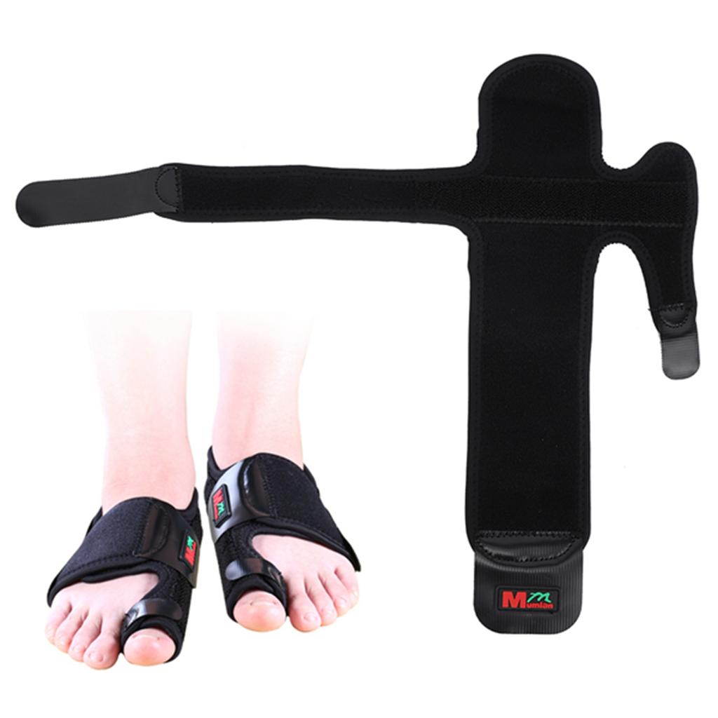 1Pair Adjustable Bunion Device Hallux Valgus Corrector Toe Separators Orthopedic Braces Foot Protector Splintblack M