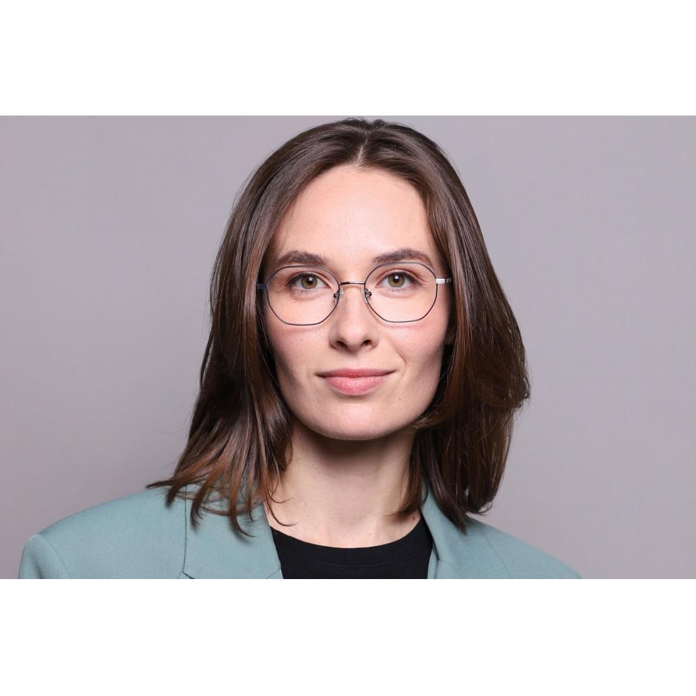 Full Rim Geometric Blue Gunmetal Smartbuy Collection Hurp M297e Fashion Unisex Eyeglasses