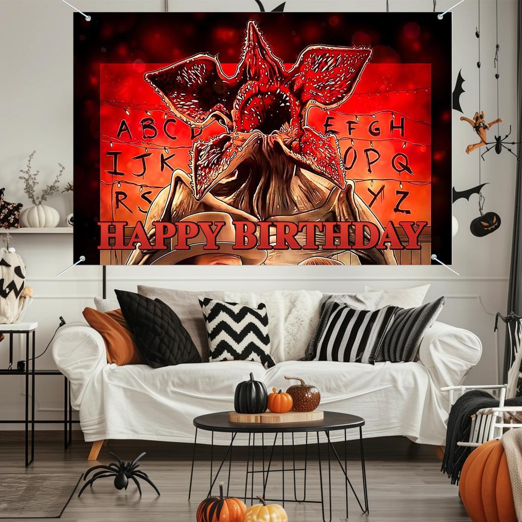 BEPAN Stranger Birthday Party Decorations,Welcome to The Other Side Backdrop Banner Horror Forest Upside Down Themed Decor Banner Back