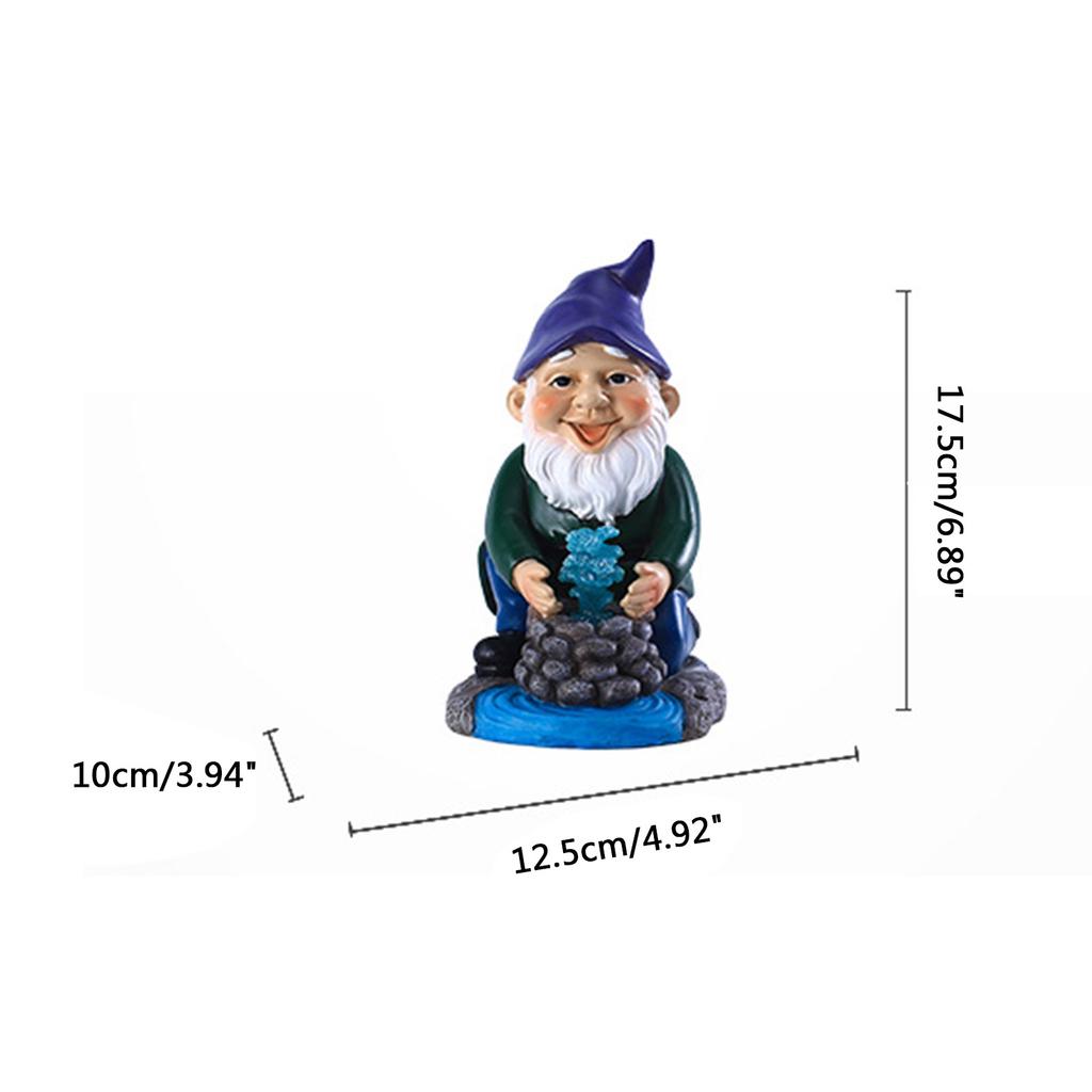 Gnome Statue Solar Light LED Light Garden Statue Decorations Solar Ornaments Animal Light Waterproof Outdoor Yard